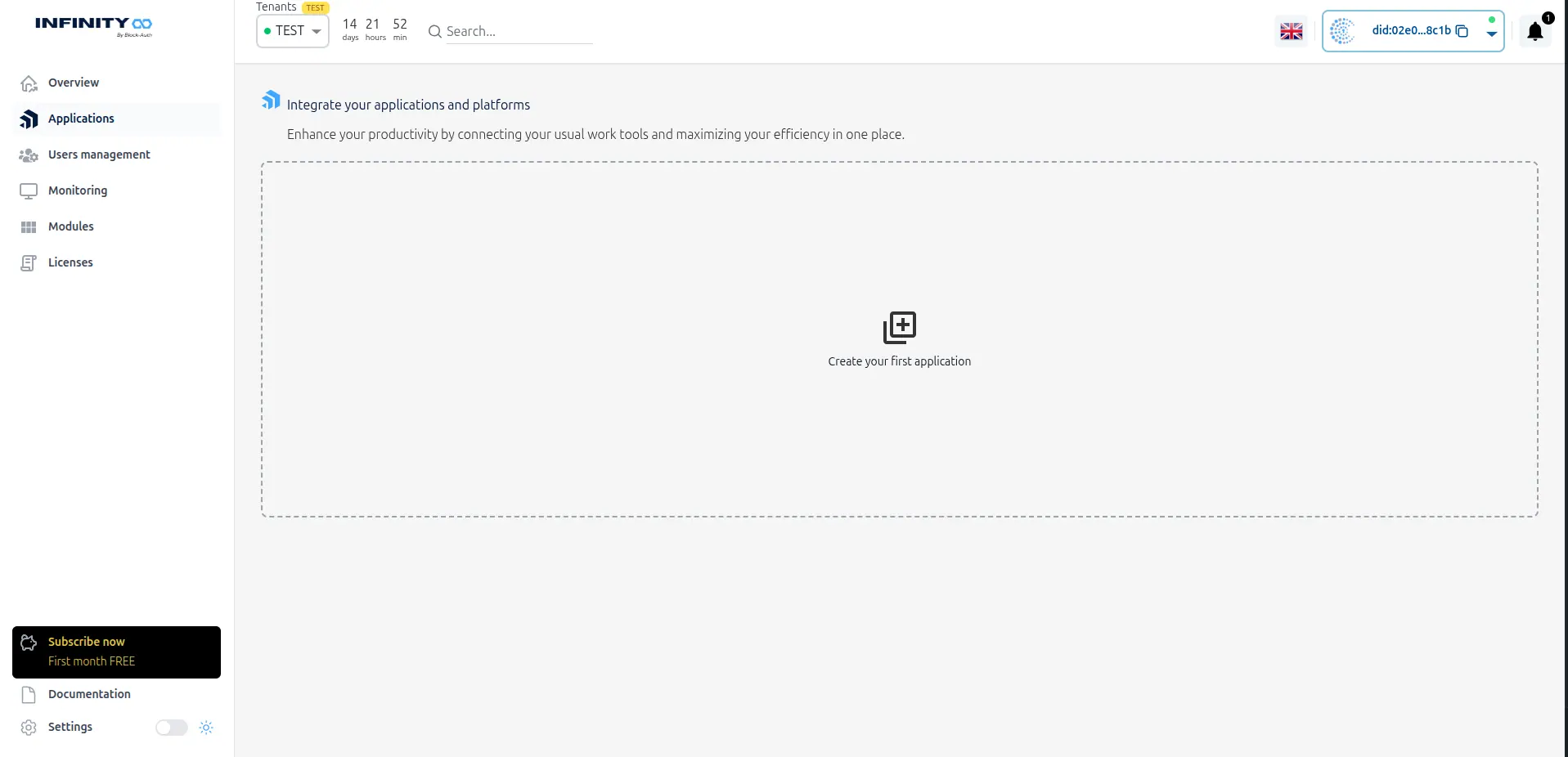 Applications section