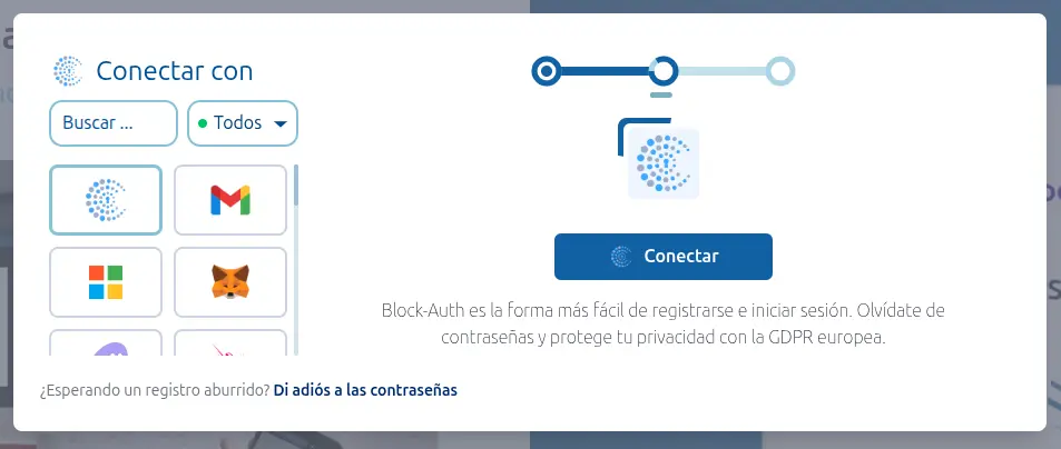 Block-Auth registration method