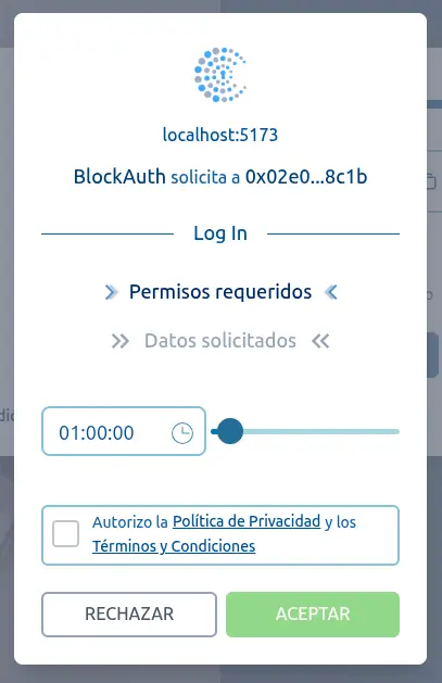 Extension popup authentication