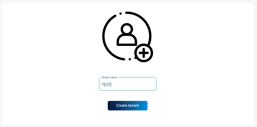 Tenant creation confirmation